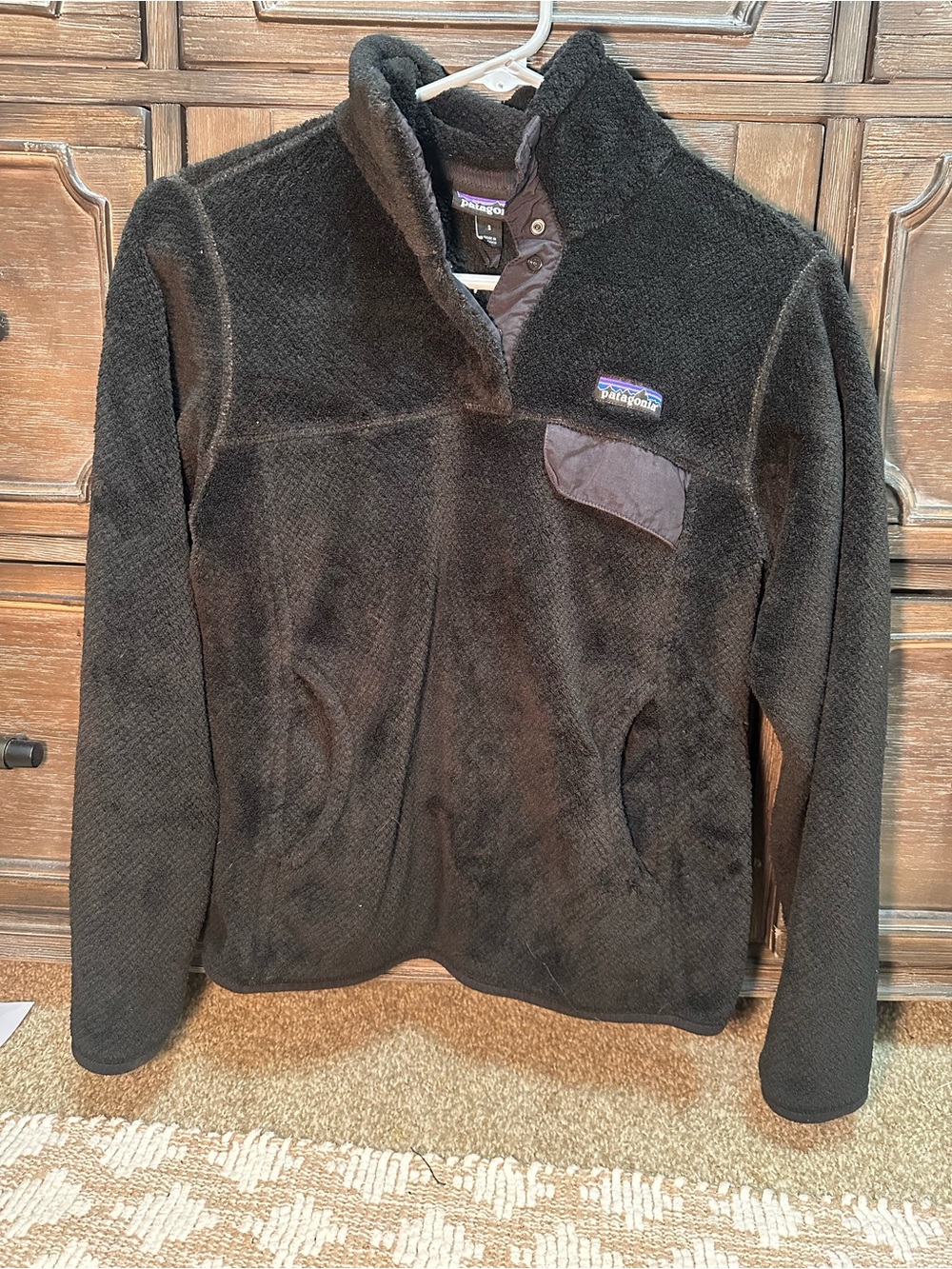 Patagonia Women's Black Pullover Fleece Snap-Front Jacket